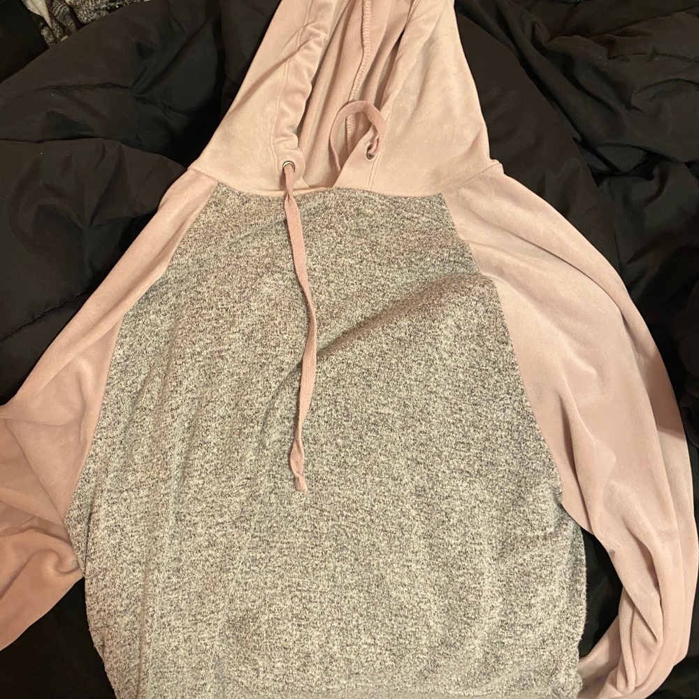 Pink and grey pink republic hoodie